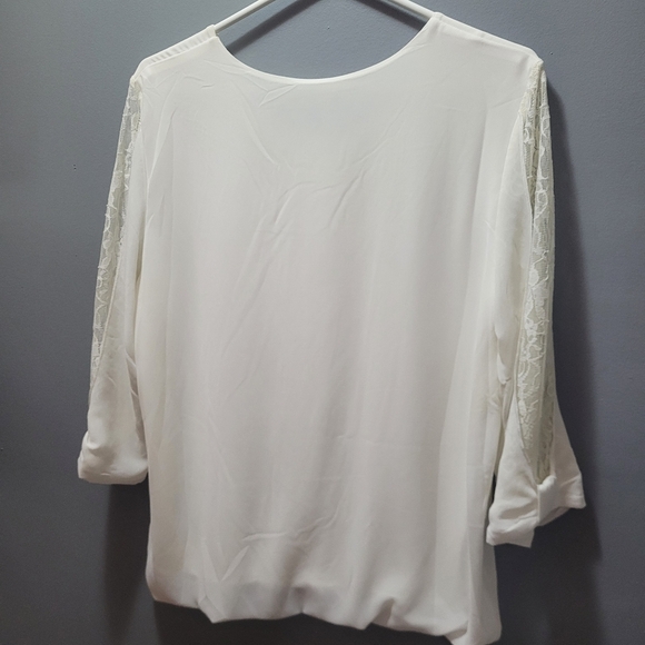 Stella Morgan White Lace Detailed Blouse L - Picture 8 of 8